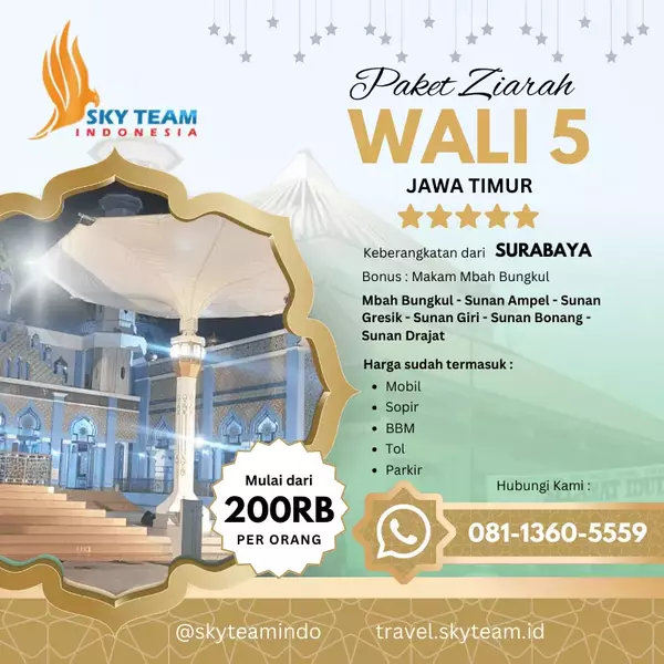 Paket Ziarah Wali 5 dari Surabaya 081-1360-5559